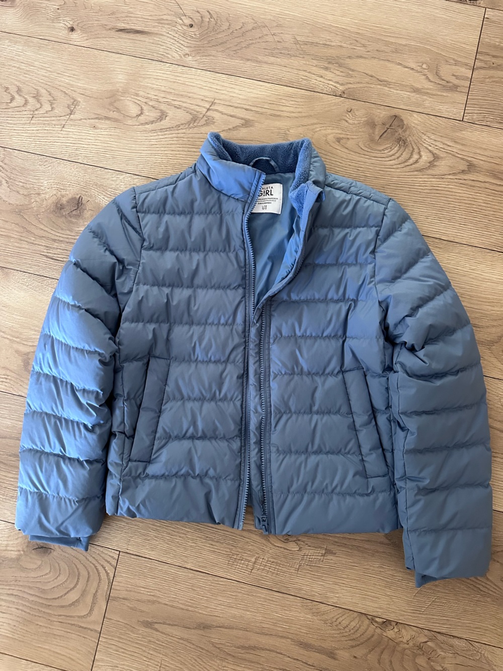 Athleta Kids Light Blue Packable Puffer Jacket Size L/12